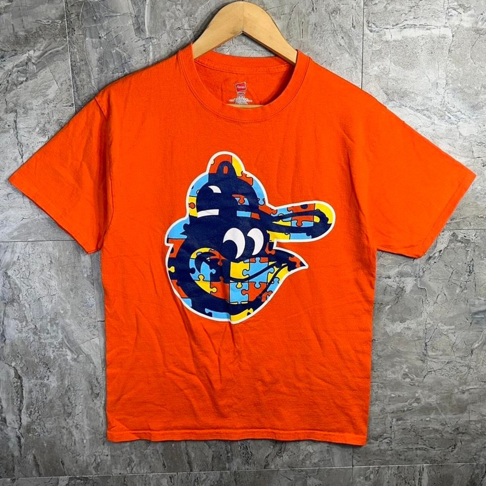 Orange Baltimore Orioles baseball tee  Men's Medium multicolored MLB Orioles‎